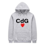 CDG Red Heart Front Print Hoodie