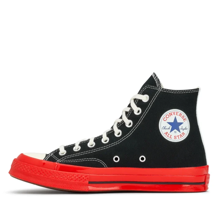 CONVERSE RED SOLE HIGH TOP (BLACK)