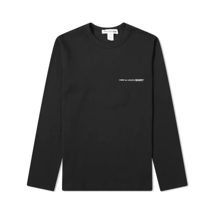 BASIC CHEST LOGO L/S T-SHIRT BLACK