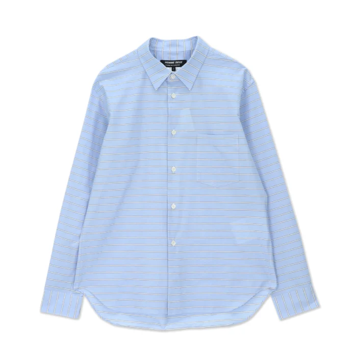 BLUE/WHITE HORIZONTAL STRIPED SHIRT