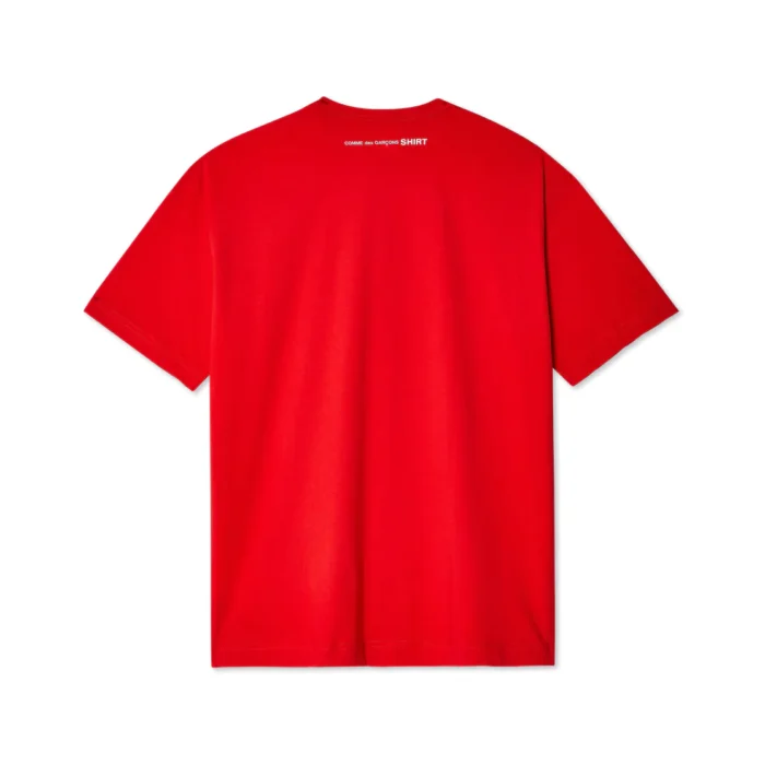 OVERSIZED NECK LOGO T-SHIRT RED